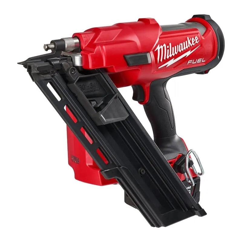 Cloueur de charpente Milwaukee 18V Li-Ion  2,9-3,32mm - 50-90mm + 2 batteries 5Ah I Coffret HDBOX M18 FFN-502C ✨Comme neuf