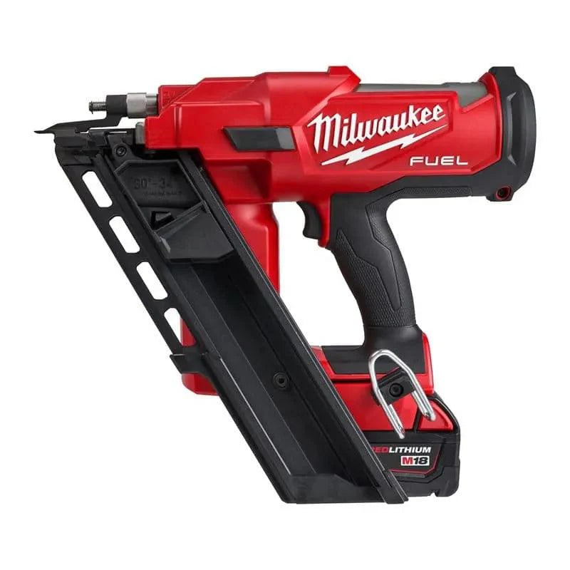 Cloueur de charpente Milwaukee 18V Li-Ion  2,9-3,32mm - 50-90mm + 2 batteries 5Ah I Coffret HDBOX M18 FFN-502C ✨Comme neuf