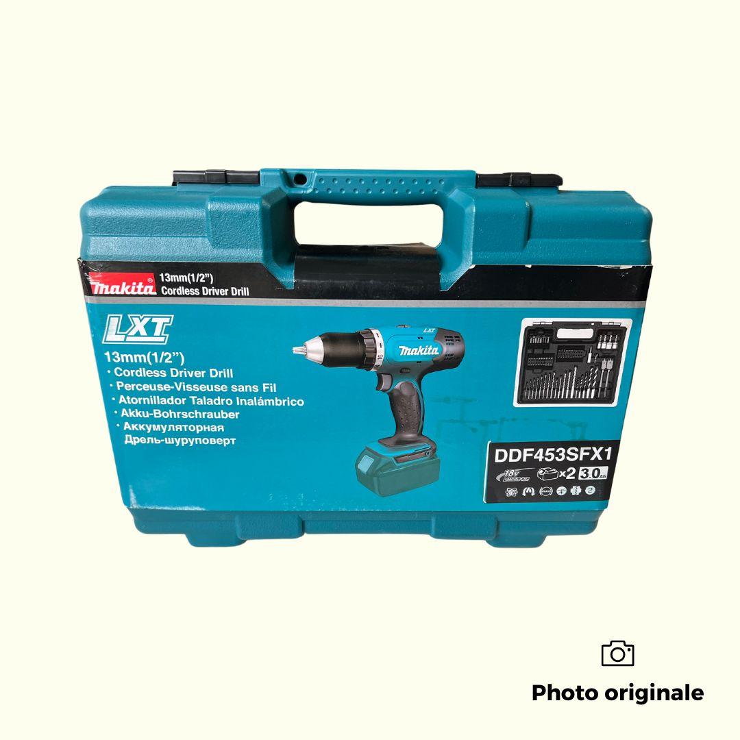 Perceuse visseuse Makita 18V Li-Ion + 2 batteries 3Ah en coffret DDF453SFX1 ✨Comme neuf