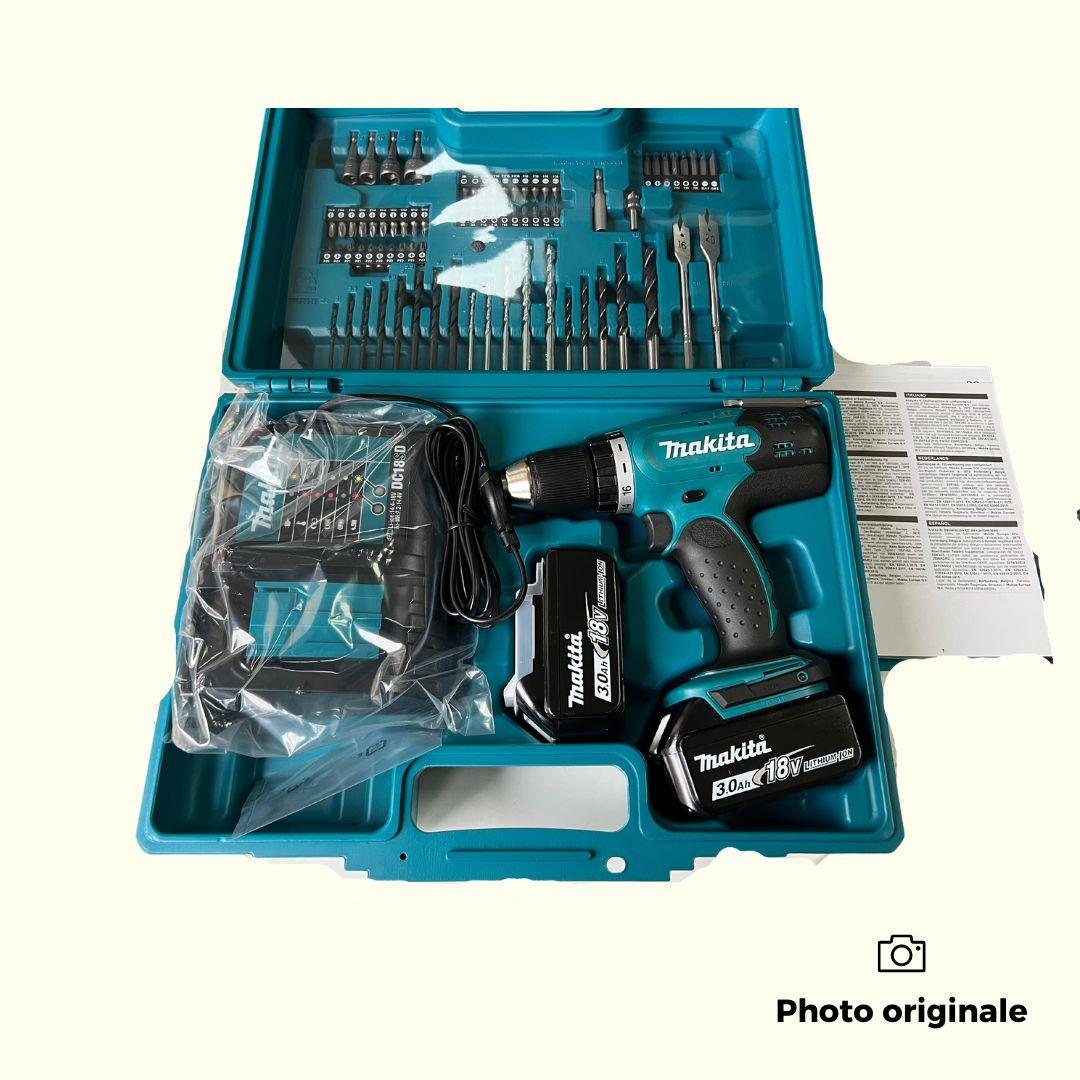 Perceuse visseuse Makita 18V Li-Ion + 2 batteries 3Ah en coffret DDF453SFX1 ✨Comme neuf