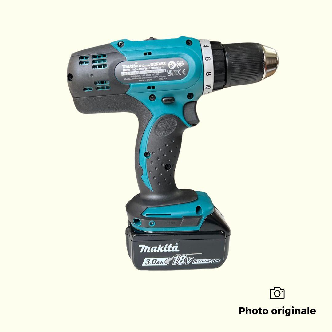 Perceuse visseuse Makita 18V Li-Ion + 2 batteries 3Ah en coffret DDF453SFX1 ✨Comme neuf