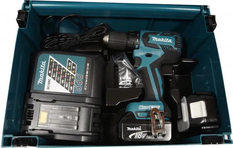 Perceuse visseuse Makita 18V Li-Ion + 2 batteries 4Ah I Coffret MAKPAC DDF459RMJ ✨Comme neuf