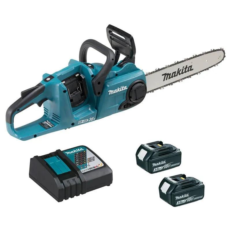 Tronçonneuse d'élagage Makita 36V Li-Ion (2 x 18V) LXT guide 35cm + 2 batteries 3Ah DUC353RF2 ✨Comme neuf