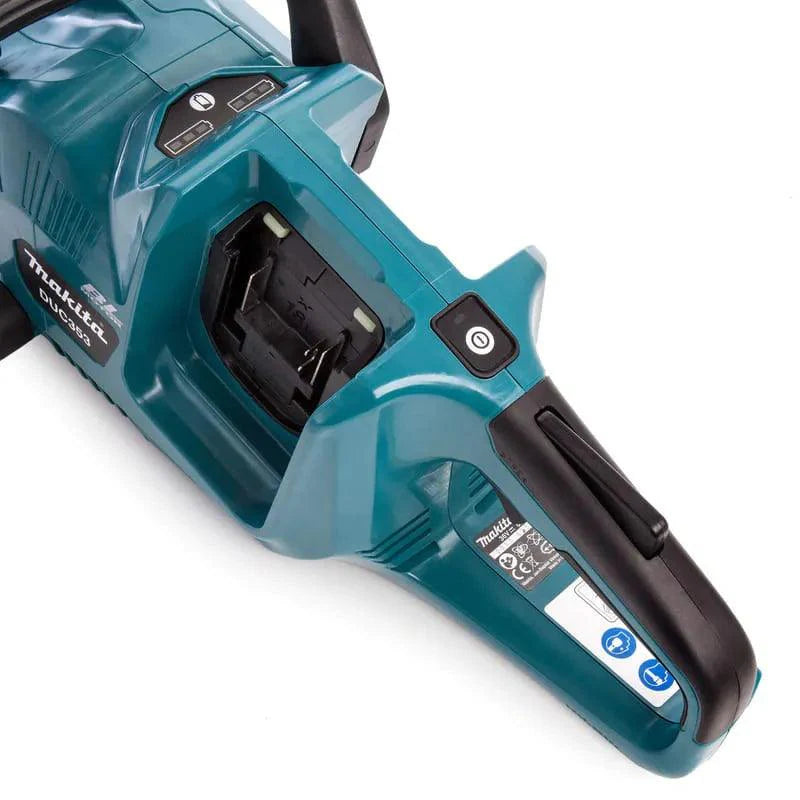 Tronçonneuse d'élagage Makita 36V Li-Ion (2 x 18V) LXT guide 35cm + 2 batteries 3Ah DUC353RF2 ✨Comme neuf