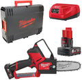 Tronçonneuse d'élagage Milwaukee 12V Li-Ion FUEL + 2 batteries 6Ah I Coffret HDBOX M12FHS-602X