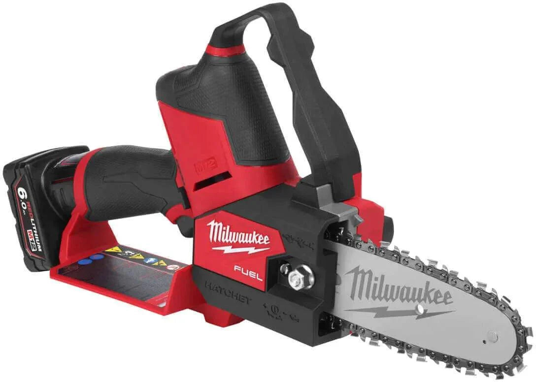 Tronçonneuse d'élagage Milwaukee 12V Li-Ion FUEL + 2 batteries 6Ah I Coffret HDBOX M12FHS-602X
